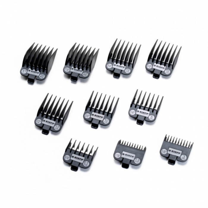 Kiepe Professional Set 10 inaltatoare pentru masini de tuns cu suport din plastic [1]