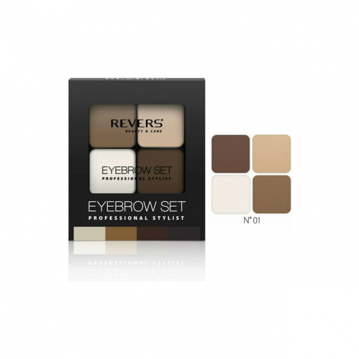 Kit fard de sprancene cu 4 culori, Professional Stylist, Revers, Nr.1 [3]
