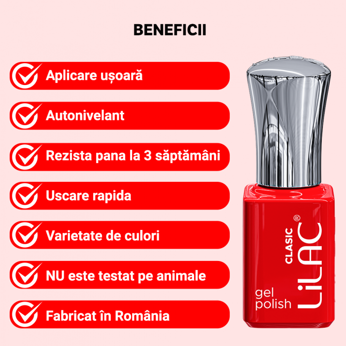 Kit oja semipermanenta, 12 oje Lilac, Pink colors, 10 culori + base coat + top coat [4]