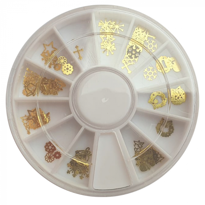Kit oja semipermanenta Canni, Christmas Edition, lampa uv led SunOne 48 W, 10 oje Canni, baza, top, stickere, 2 pile [15]