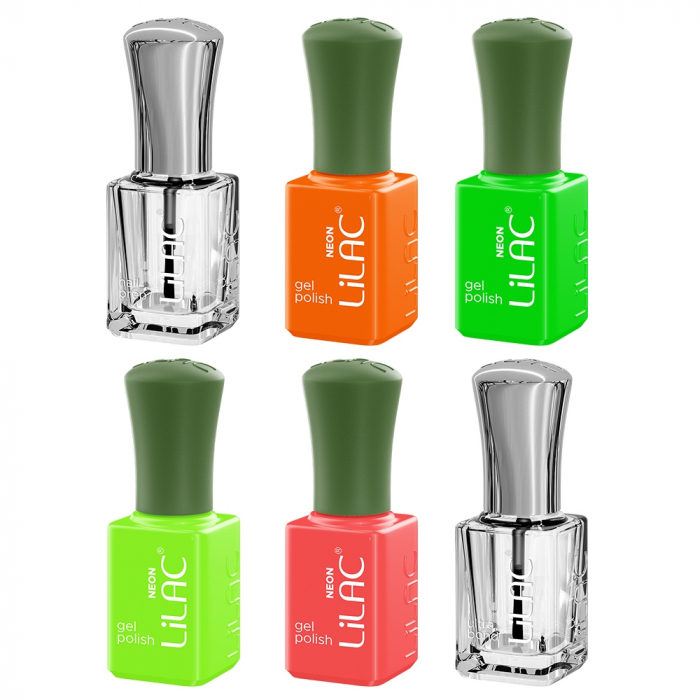kit unghii cu Oja Semipermanenta Lilac Neon 1 Hema Free [3]