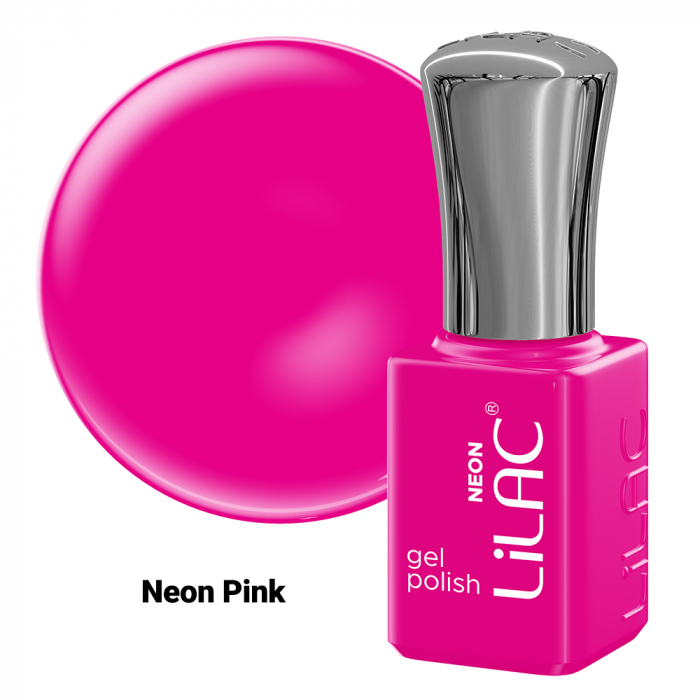 Kit oja semipermanenta Lilac, Neon colors, 12 oje: 10 culori, base coat si top coat [12]