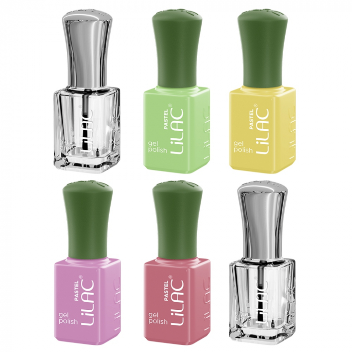 kit unghii cu Oja Semipermanenta Lilac Pastel 1 Hema Free [3]