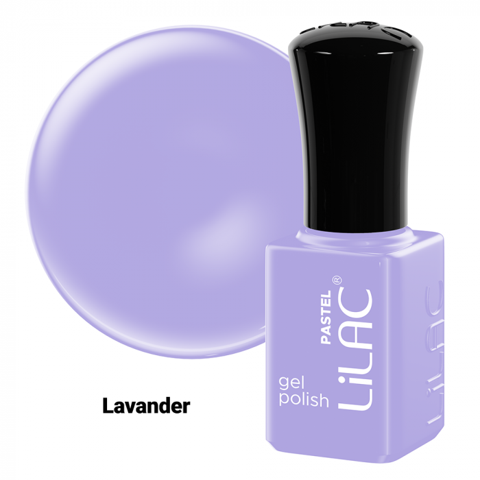 Kit oja semipermanenta Lilac, Pastel colors, 12 oje : 10 culori, base coat, top coat [12]