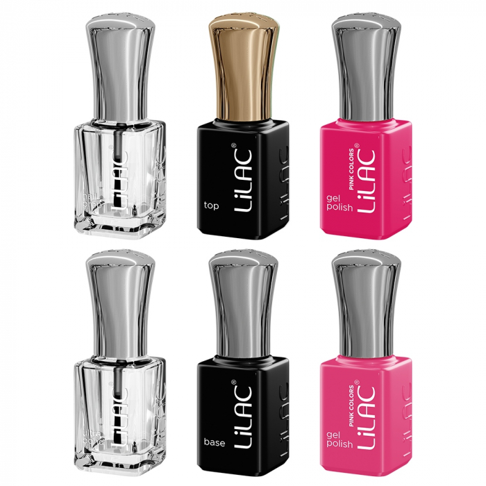 kit unghii cu Oja Semipermanenta Lilac Pink 060-01 [3]