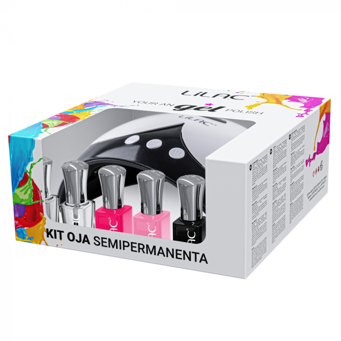 kit unghii cu Oja Semipermanenta Lilac Pink 060-04 [2]