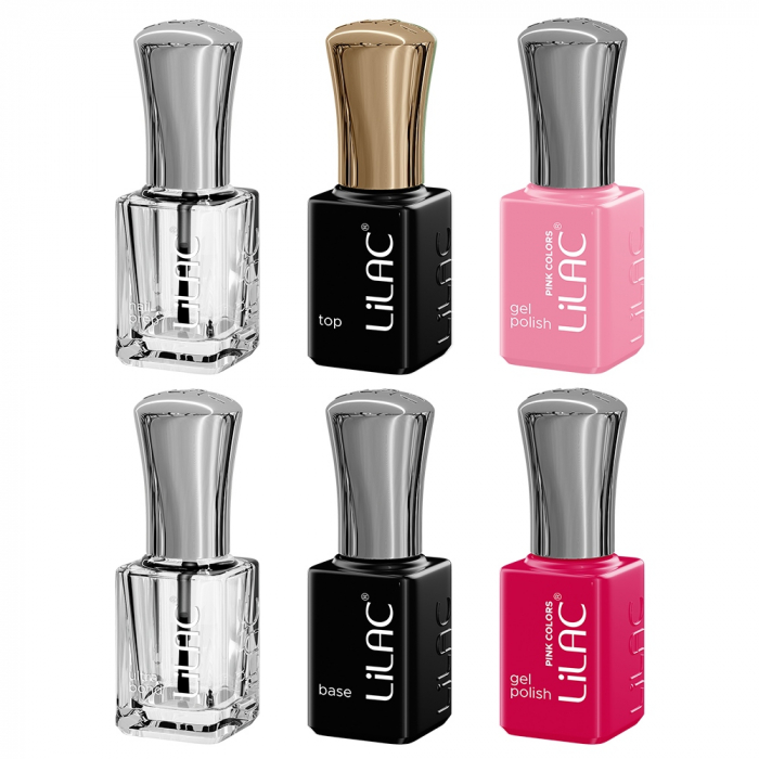 kit unghii cu Oja Semipermanenta Lilac Pink 060-05 [3]