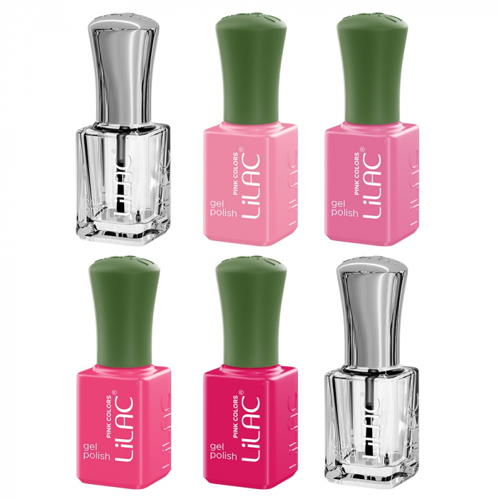 kit unghii cu Oja Semipermanenta Lilac Pink 1 Hema Free [3]