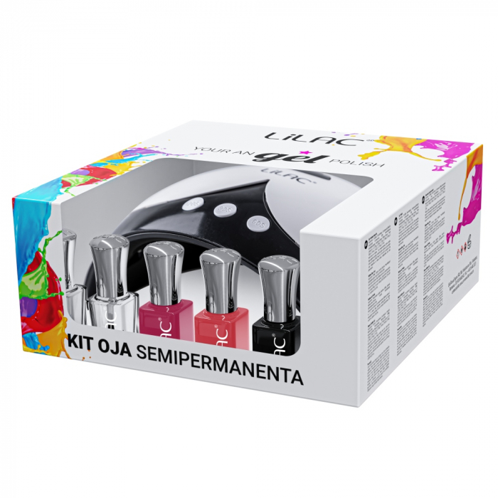 kit unghii cu Oja Semipermanenta Lilac Red 030-05 [2]