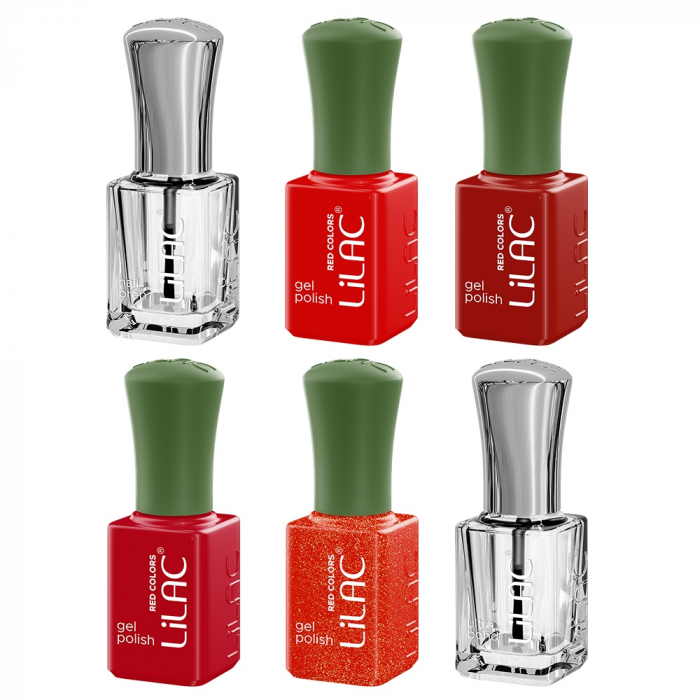kit unghii cu Oja Semipermanenta Lilac Red 2 Hema Free [3]