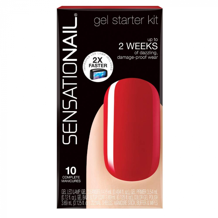 Kit oja semipermanenta Sensationail Starter Kit - Scarlet Red [5]