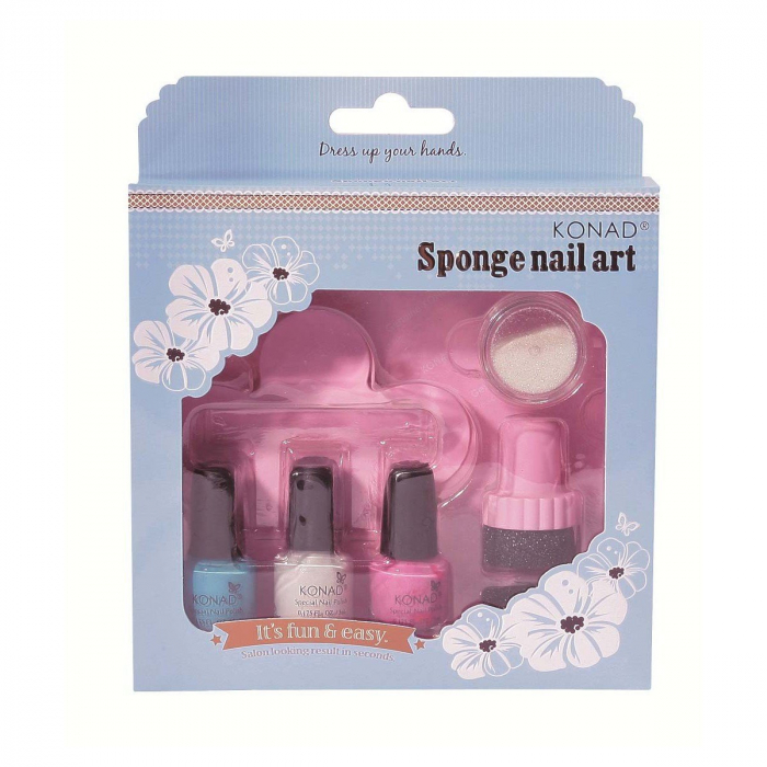 Konad set sponge set 3 - blue, pink [1]