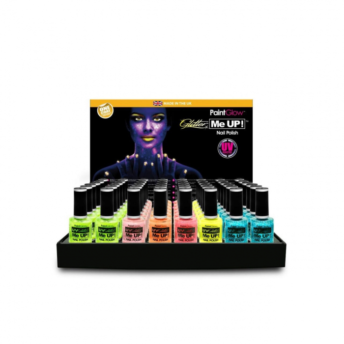 Lac de unghii cu sclipici, stralucitor in lumina UV, Glitter Me Up! UV, A39 Sherbet Lemon [2]