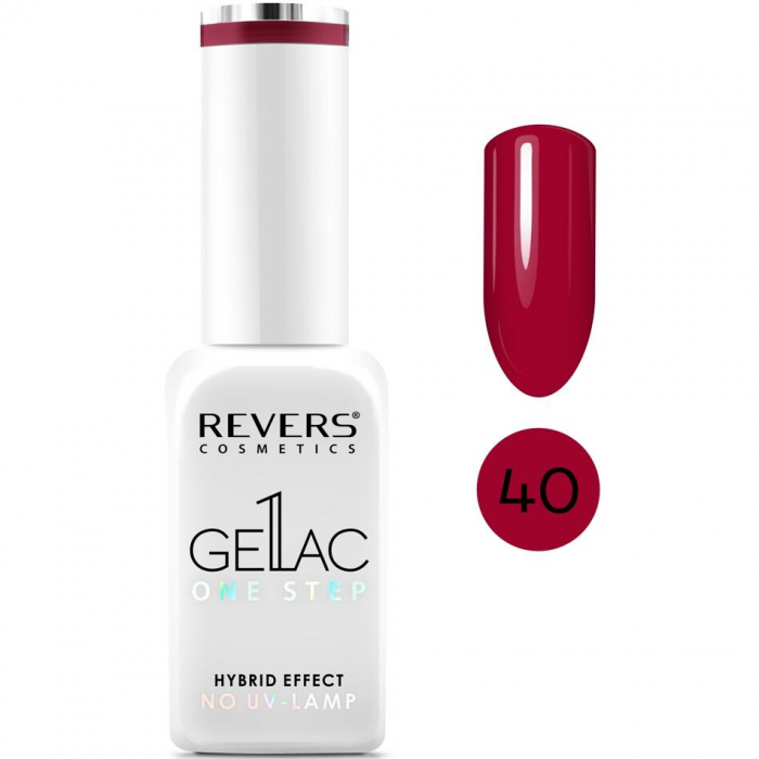 Lac de unghii Gellac 1 Step, Hybrid Effect, Non UV, Revers, 40 Visiniu, 10 ml [2]