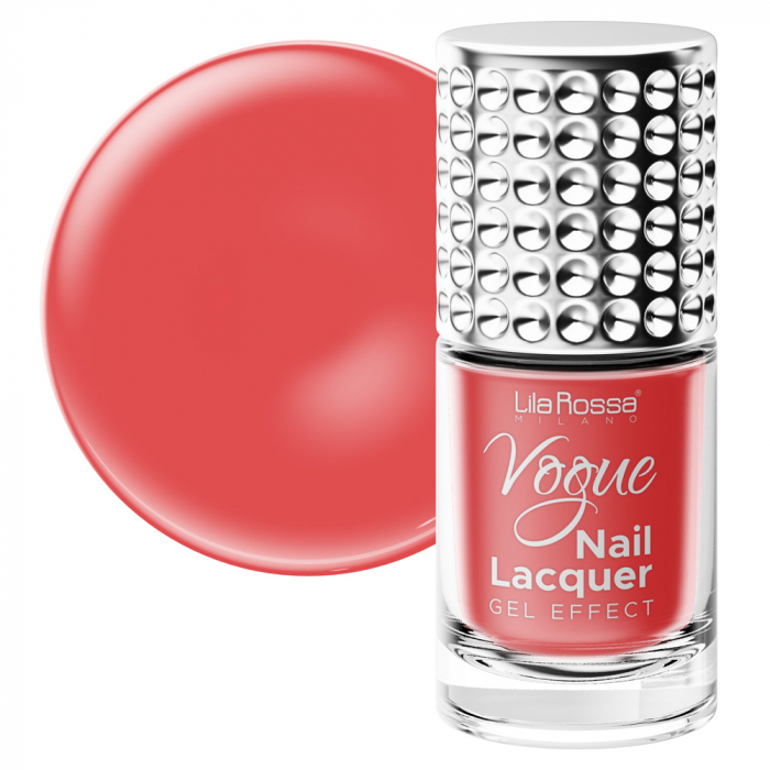 Lac de unghii, Lila Rossa, Vogue, gel effect, 10 ml, Deep Coral [2]