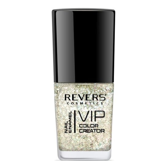 Lac de unghii Vip, 3D, Revers, sclipici alb, 12ml, Nr 255 [1]