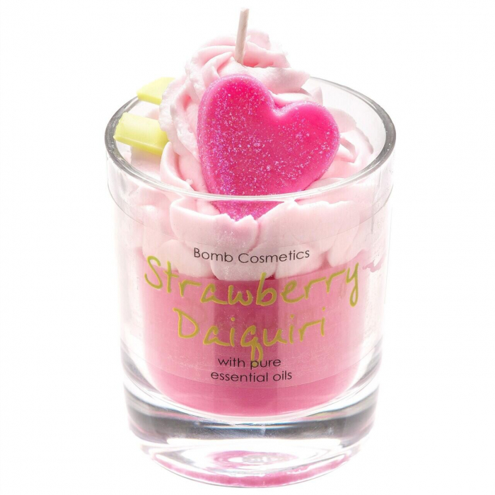Lumanare parfumata 160g Strawberry Daiquiri Piped Candle, Bomb Cosmetics [2]
