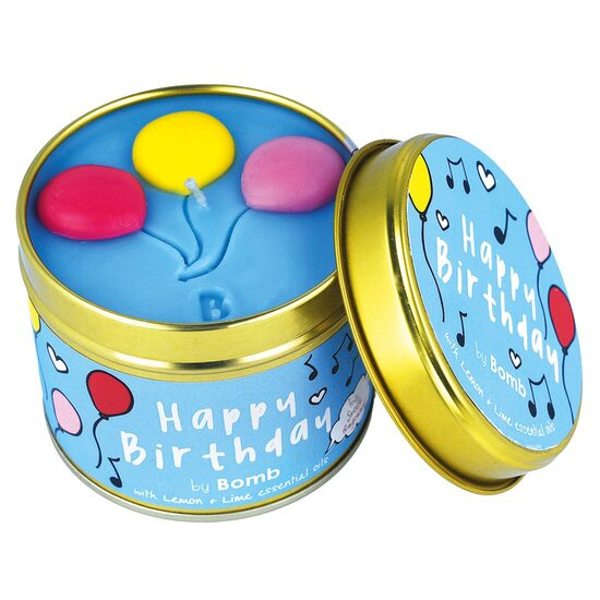 Lumanare parfumata 180g Happy Birthday (Cutie metalica), Bomb Cosmetics [1]