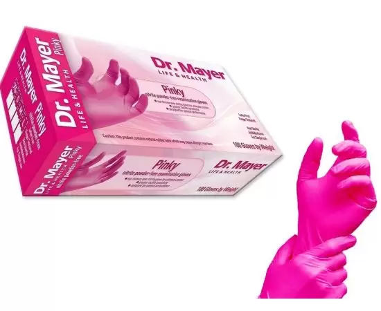 Manusi din nitril Dr. Mayer Soft Cherry Red fara pudra 100 buc. [4]