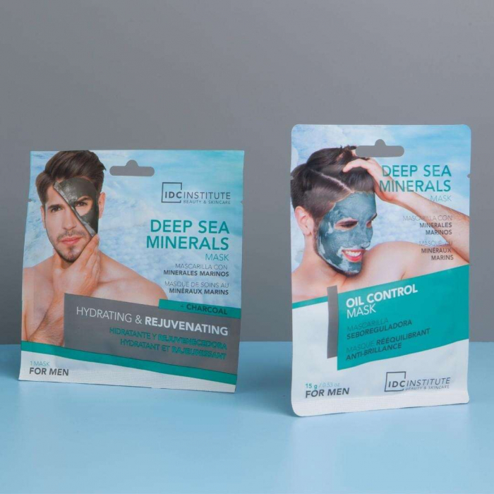 Masca faciala pentru barbati cu acid hialuronic si minerale de la Marea Moarta IDC Institute 3438, 22 g [2]