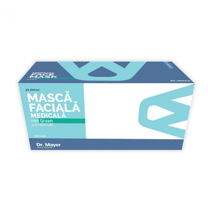 Masca fata nesterila Dr. Mayer verde 4 straturi 50 buc. [3]
