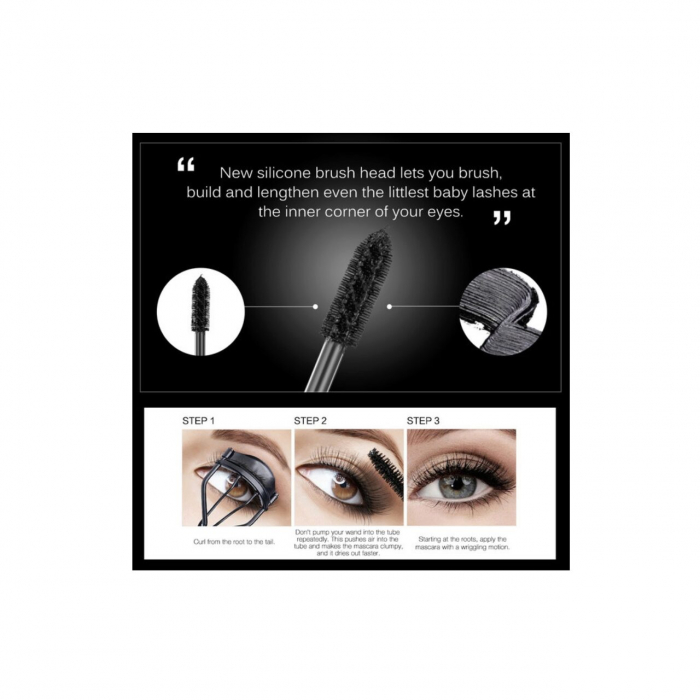 Mascara Big Black, Grow Effect, Ultra fast volume, Revers, negru, 12 ml [3]