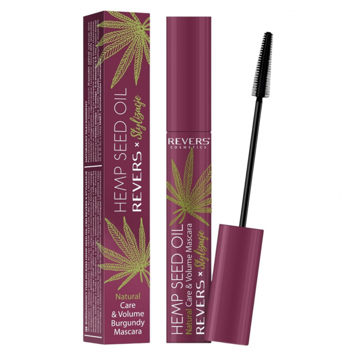 Mascara cu Ulei din Semințe de Cânepă, Burgundy, Revers, 10ml [2]