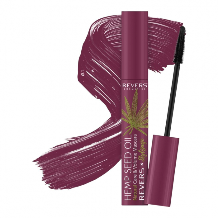 Mascara cu Ulei din Semințe de Cânepă, Burgundy, Revers, 10ml [3]