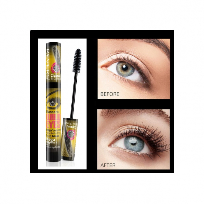 Mascara Wild Eyes, Mega Volume, Efect de gene false, Revers, Negru, 10ml [2]