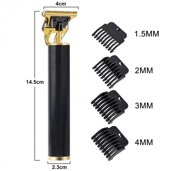 Masina de tuns Karemi, 5 W, cu acumulator, trimmer, incarcare USB, negru [10]