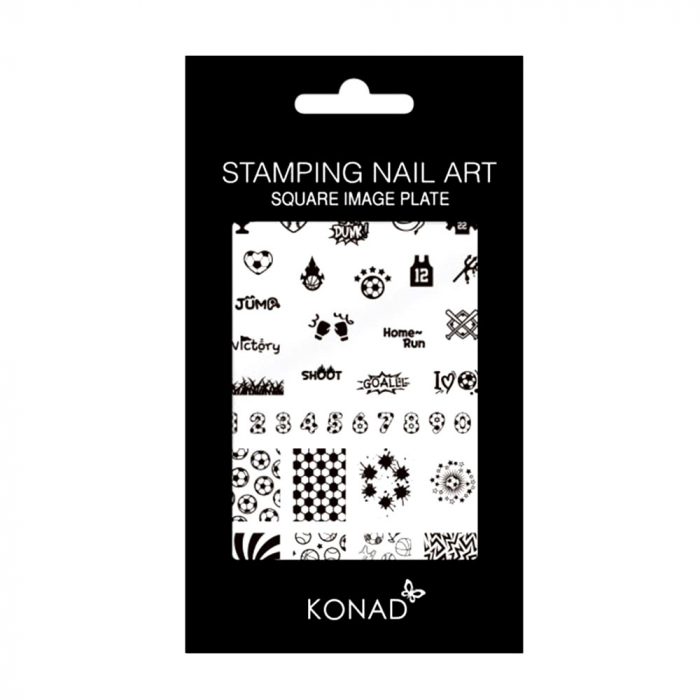 Matrita stampila unghii, Konad, square image plate 05 [2]