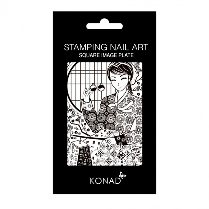 Matrita stampila unghii, Konad, square image plate 19 [2]