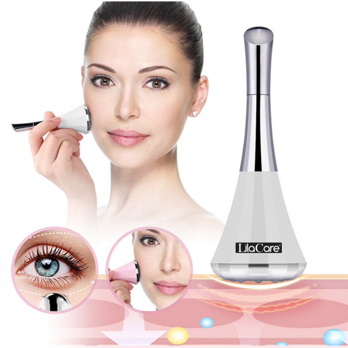 Mini dispozitiv de ridicare a fetei Lila Care, facial si lifting, cu microcurent, alb-gri [3]