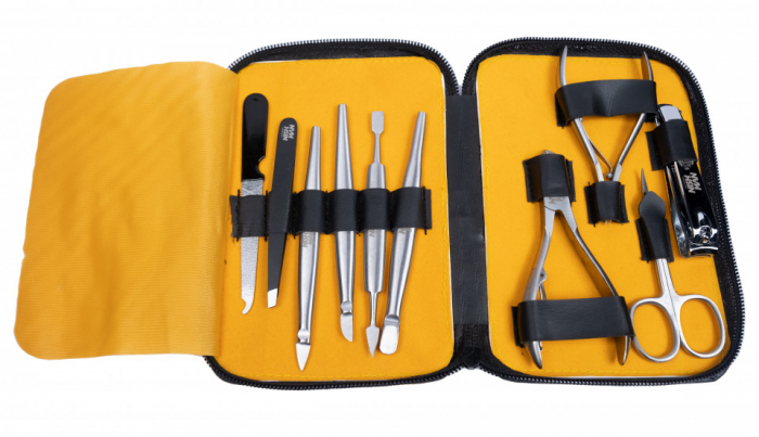 NishMan Trusa de manichiura/pedichiura cu 10 instrumente pentru barbati [3]