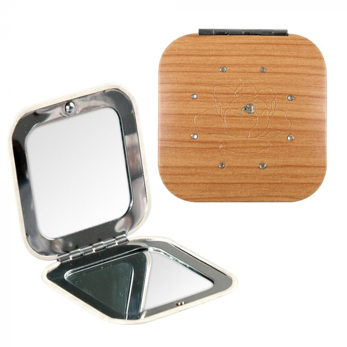 Oglinda compacta patrata, cu 11 cristale de zirconiu si inchidere magnetica, Top Choice 85673 [2]