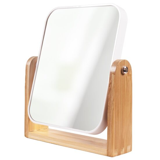Oglinda de machiaj cu suport de bambus, Top Choice 85802 (marire x2) [1]