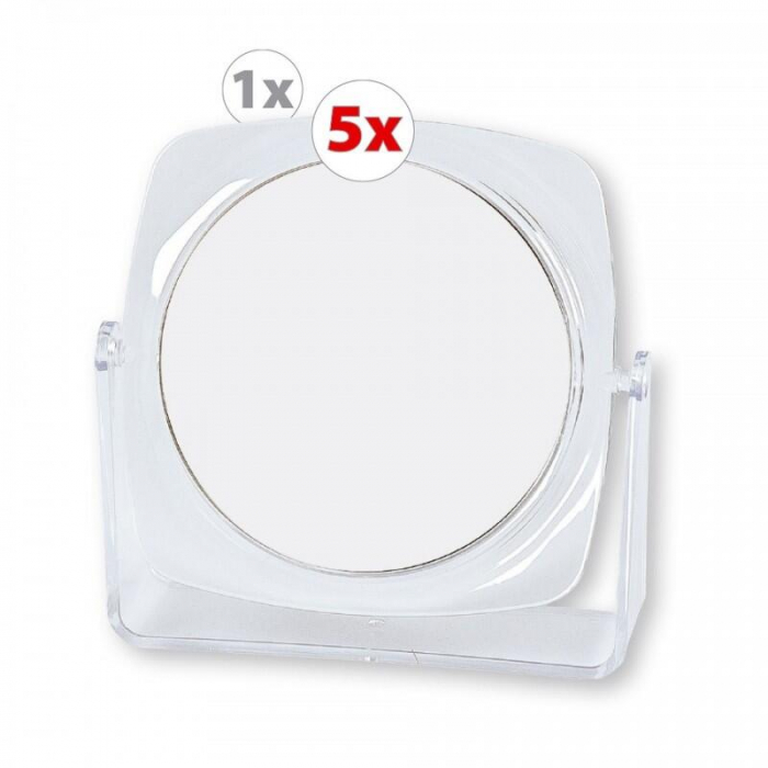 Oglinda machiaj cu lupa si picior, plastic, Top Choice 85048 (marire x5) [2]