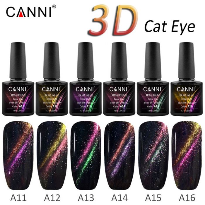 Oja semipermanenta Canni 3D Cat Eyes A13 7.3 ml [2]