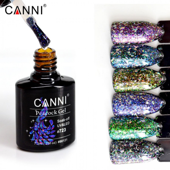 Oja semipermanenta Canni Peacock 726 7.3 ml [2]