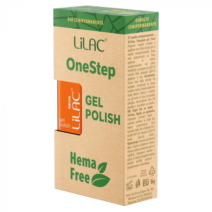 Oja semipermanenta Lilac OneStep Hema Free Neon 041 [3]