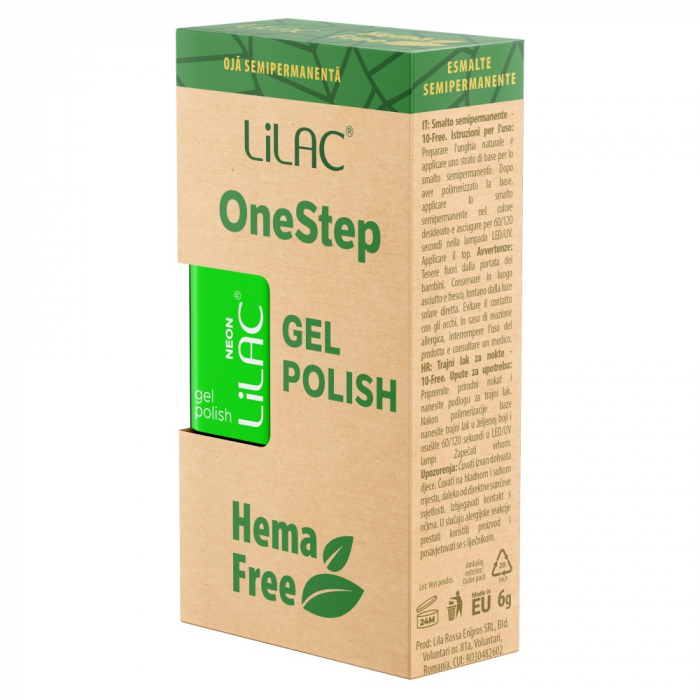 Oja semipermanenta Lilac OneStep Hema Free Neon 042 [3]