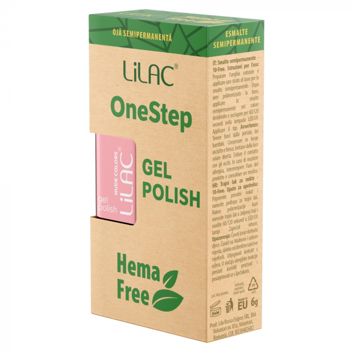 Oja semipermanenta Lilac OneStep Hema Free Nude 011 [3]