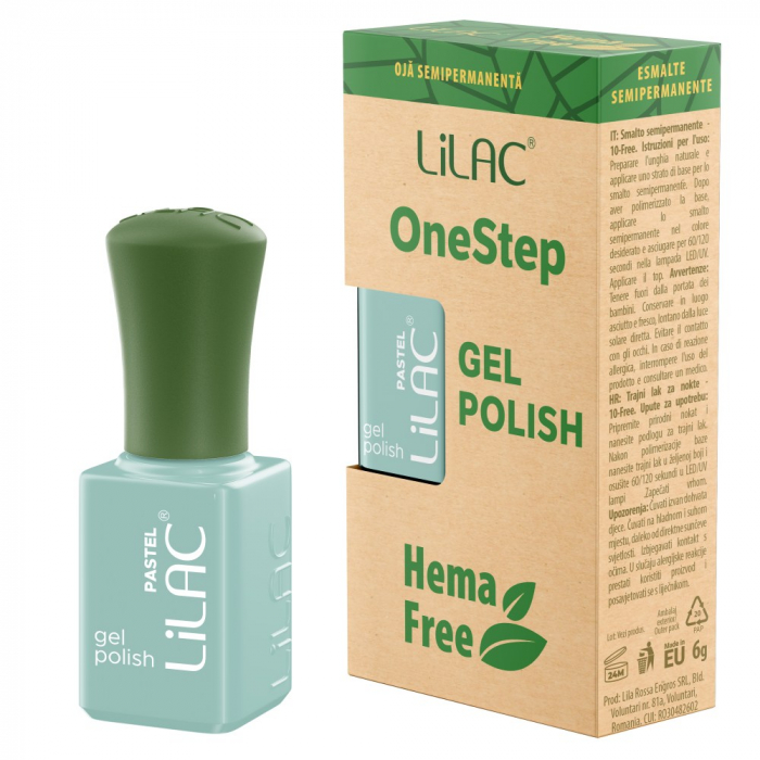 Oja semipermanenta Lilac OneStep Hema Free Pastel 032 [1]