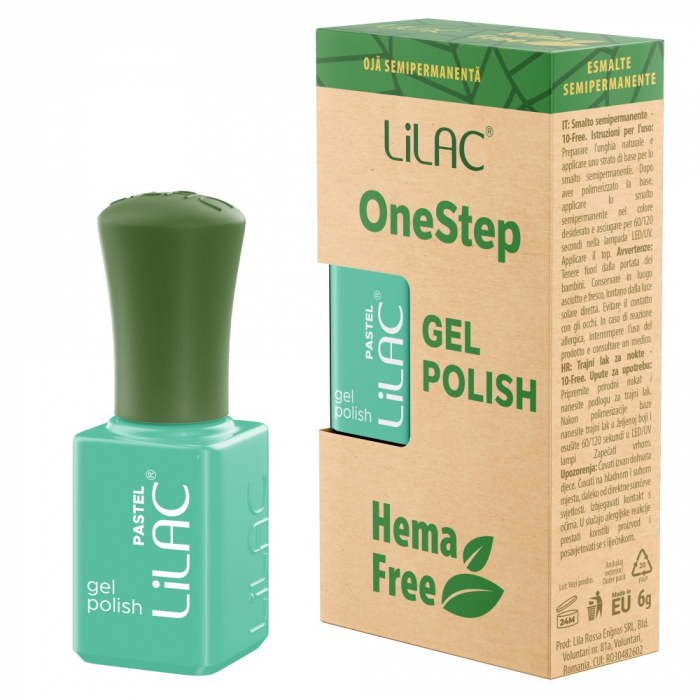 Oja semipermanenta Lilac OneStep Hema Free Pastel 034 [1]