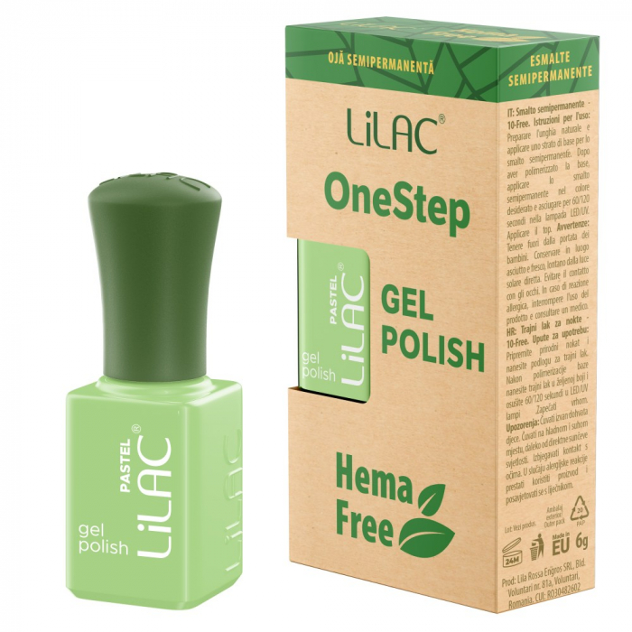 Oja semipermanenta Lilac OneStep Hema Free Pastel 035 [1]