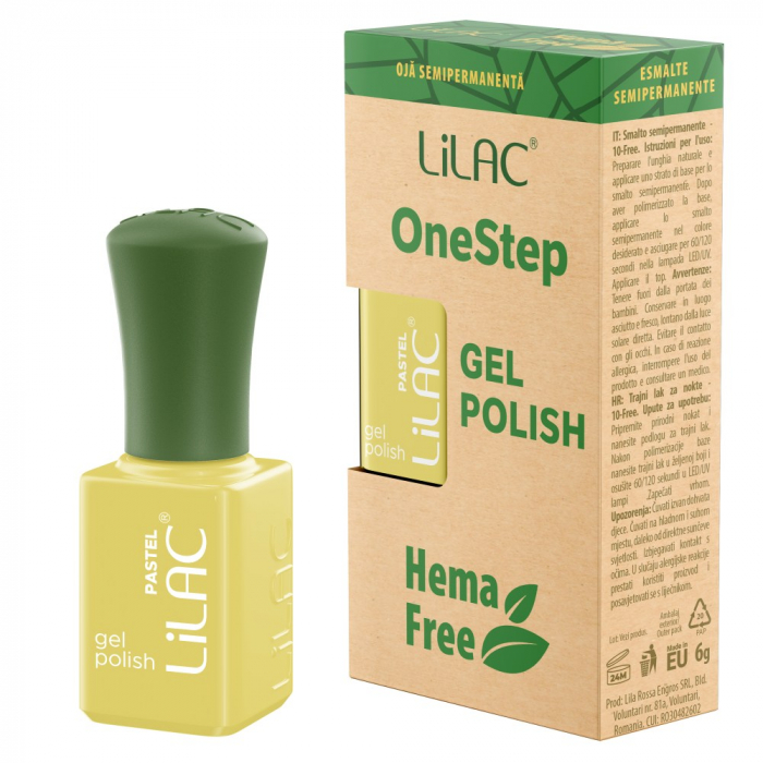 Oja semipermanenta Lilac OneStep Hema Free Pastel 036 [1]