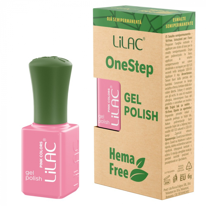 Oja semipermanenta Lilac OneStep Hema Free Pink 061 [1]