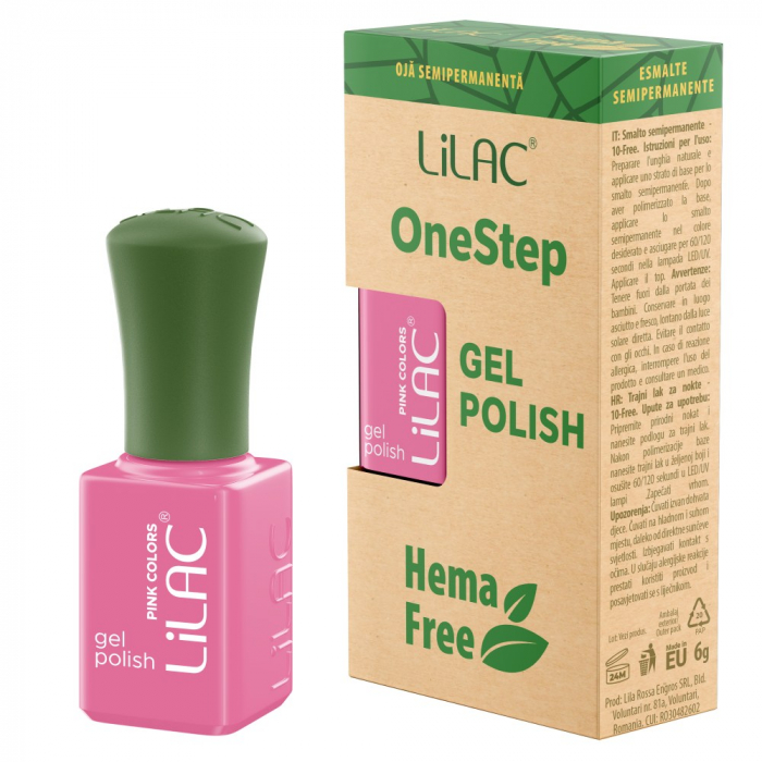 Oja semipermanenta Lilac OneStep Hema Free Pink 062 [1]