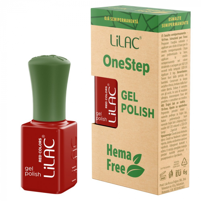 Oja semipermanenta Lilac OneStep Hema Free Red 023 [1]