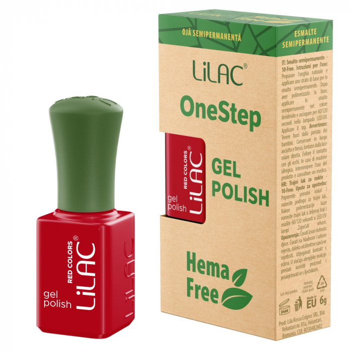 Oja semipermanenta Lilac OneStep Hema Free Red 024 [1]